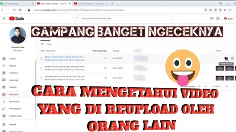 Cara Klaim Hak Cipta Cara Mengetahui Konten Yang Di Reupload Oleh