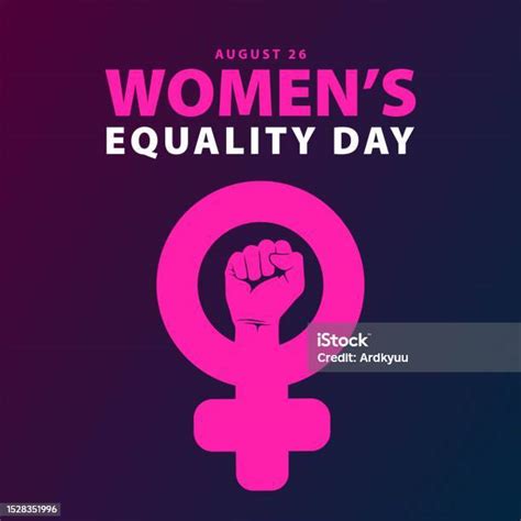 Womens Equality Day August 26 Feminism Concept Greeting Card Banner