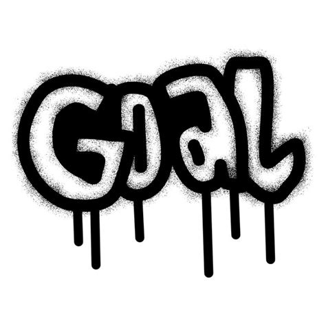 Premium Vector Goal Text Graffiti With Black Spray Paint