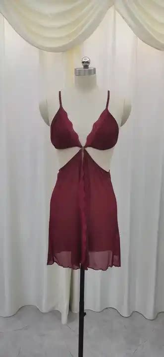 Sexy Lingerie Women Hot Sheer Mesh Front Split Chemise Erotic Night Dress And Thong Sleepwear