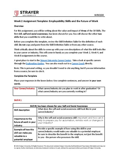 Week Assignment Template Wrk Week Assignment Template