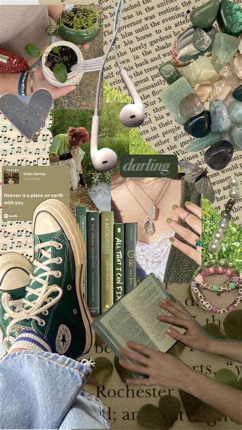 Beautiful Green Aesthetic Collage