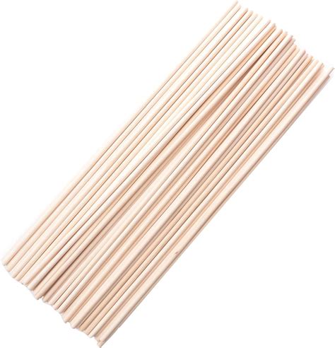 Amazon Ruwado Pcs Inch Wooden Dowel Rods Natural Unfinished