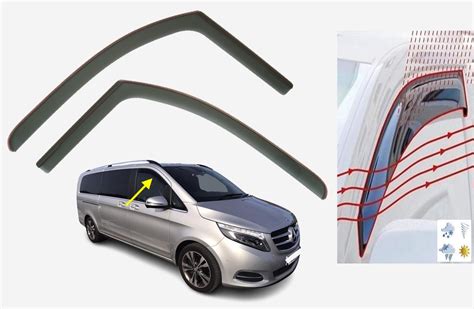 Oemm Set Of Wind Deflectors In Channel Type Compatible With Mercedes