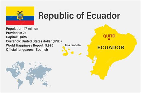Premium Vector Highly Detailed Ecuador Map With Flag Capital And