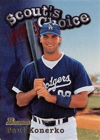 Paul Konerko Baseball Card Rookie 1998 Topps Bowman SC1 Scouts Insert