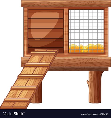 Chicken Coop Made Of Wood Royalty Free Vector Image