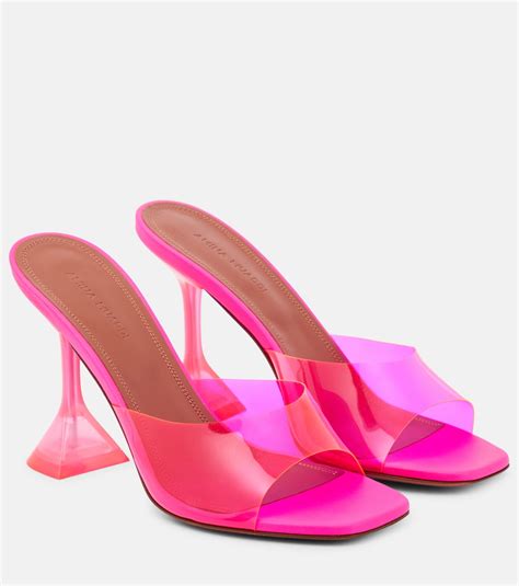 Lupita PVC Sandals In Pink Amina Muaddi Mytheresa