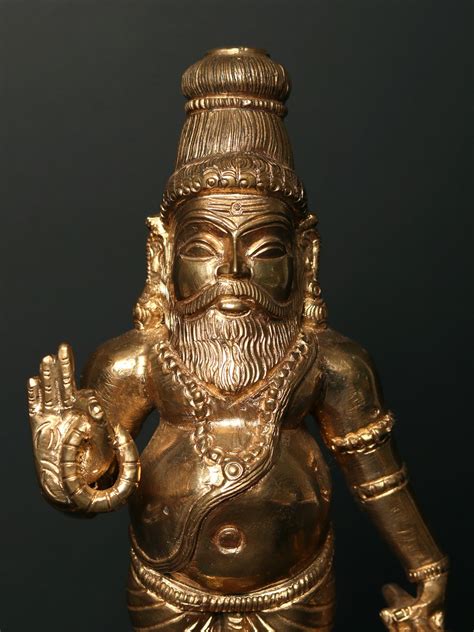 9" Bronze the Great Siddha Guru Agastya Muni Statue | Exotic India Art