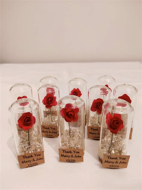 10 Pcs Wedding Favors For Guests Rose Dome Favors Dome Custom Favors