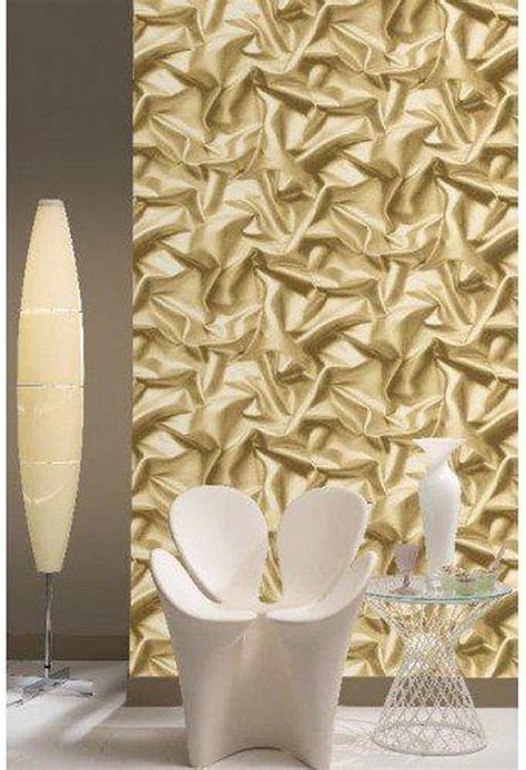 Dutch Wallcoverings Vliesbehang Zijde Beige Bol