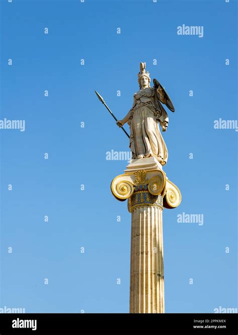 Academy Of Athens Athena Column Stock Photo Alamy