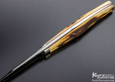Bob Loveless Custom Knife Double Nude Logo Amber Stag Lamb Utility