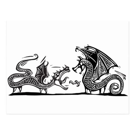 Two Dragons Postcard Zazzle