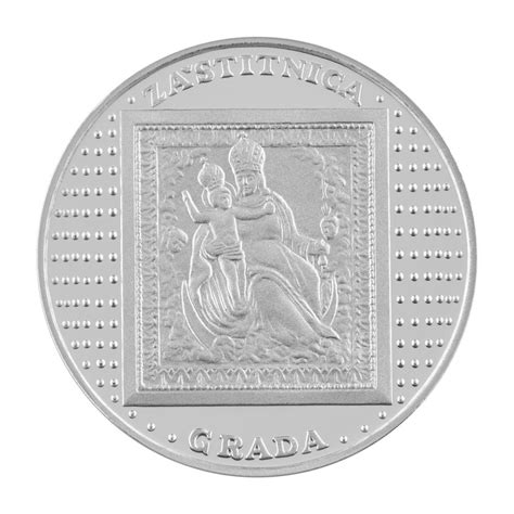 Medal Zagreb Stone Gate Silver Croacia Numista