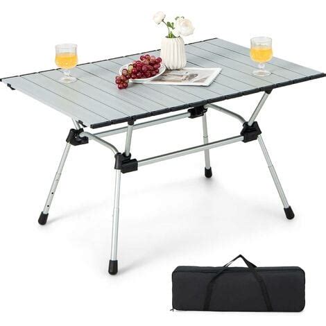 Costway Table De Camping Pliante En Aluminium Pour Personnes Charge