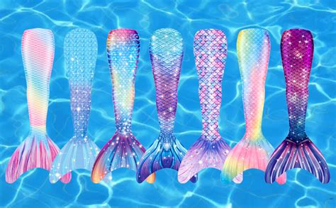 DNFUN meerjungfrauenflosse mädchen Badeanzug Meerjungfrau Flosse Bademode mit Bikini Set und