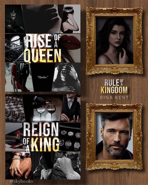 The Cover Art For Reign Of A King By Rina Kent And Rise Of A Queen