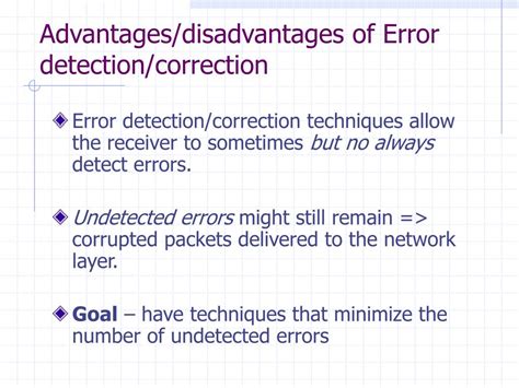 Ppt Computer Networks Error Detection And Correction Media Access