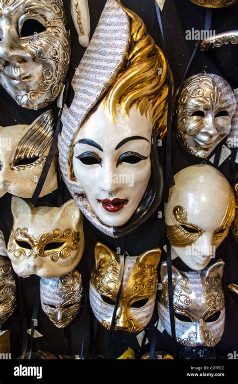 Italy Venice Souvenir Sale Carnival Masks Hi Res Stock Photography And