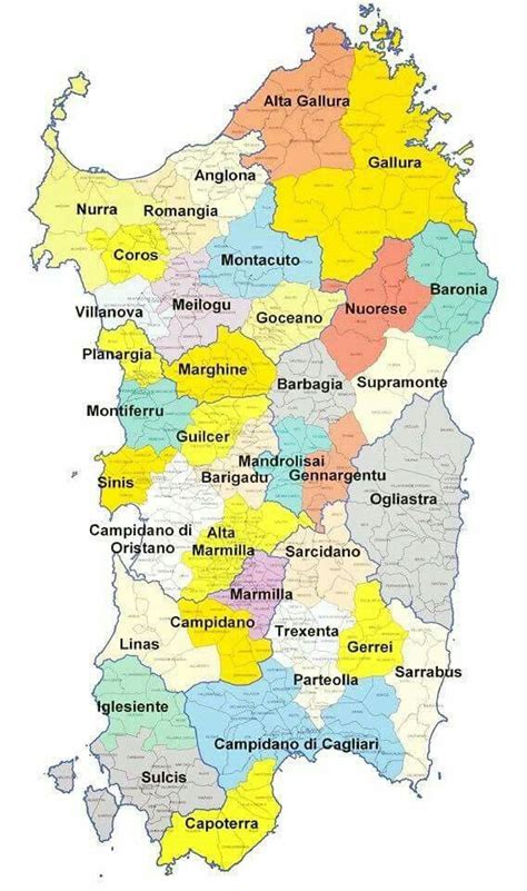 Geografia Della Sardegna Sardaigne De Silvia