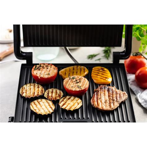 Tefal Kontaktgrill »GC241D Inicio«, 2000 W, fettarmes Grillen, gerillte ...
