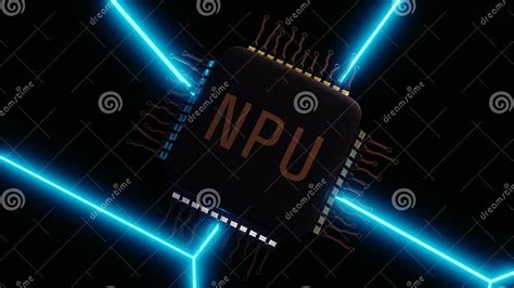 3d Rendering of Neural Processing Unit Called NPU Processor Stock ...