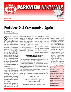 Fillable Online Parkview At A Crossroads Again Fax Email Print