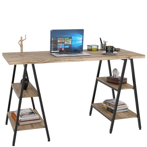 Mesa Para Escritório Estilo Industrial Cavalete