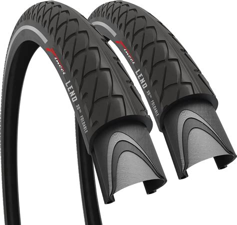 Fincci Slick Reflective 26 Inch Bike Tyre Pair Foldable 26 X 1 95