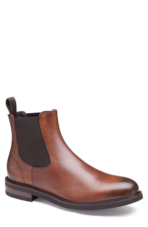 Johnston And Murphy Hartley Chelsea Boot Brown Italian Calfskin Editorialist