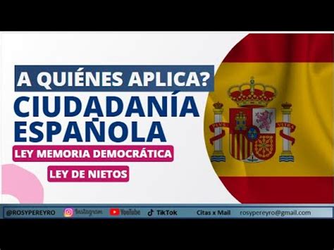 A quien aplica Ley de Memoria Democrática REQUISITOS NIETOS Y