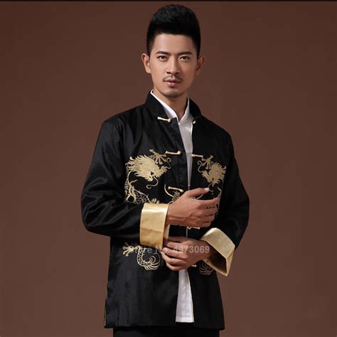 【ready Stock 】male Clothes 2023 Embroidery Dragon Tangsuit Traditional