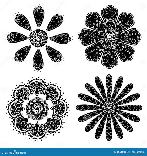 Geometric Circular Ornament Set Stock Vector Illustration Of Indian