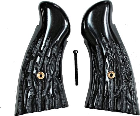 Smith And Wesson K And L Frame Imitation Jigged Buffalo Horn Grips Square Butt