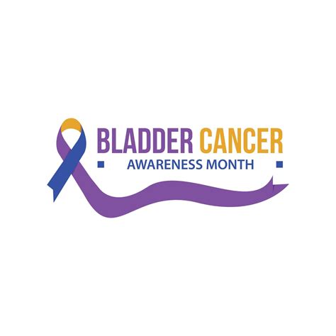 Awareness Month Ribbon Cancer Bladder Cancer Awareness Vector