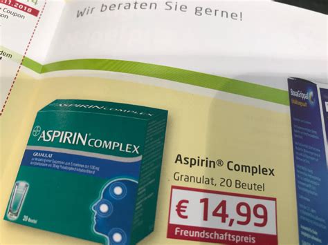 Freundschaftspreis für Aspirin Complex APOTHEKE ADHOC