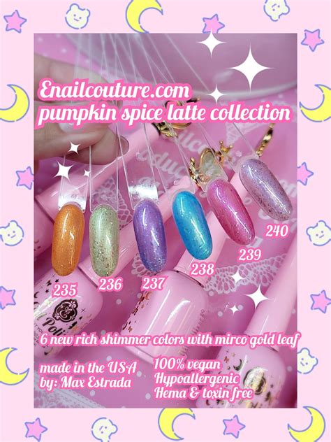 Pumpkin spice latte gel colors (Fall Winter Gel Nail Polish Cozy Campf ...