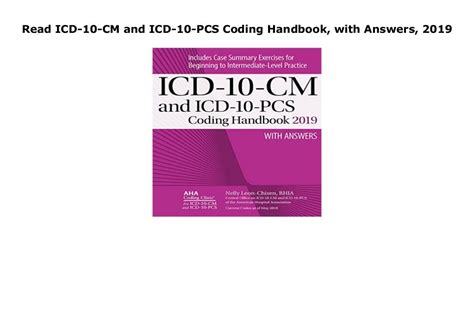 Doc Icd 10 Cm And Icd 10 Pcs Coding Handbook With Answers 2019