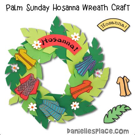 Hosanna Wreath Palm Sunday Craft Printable Craft Patterns