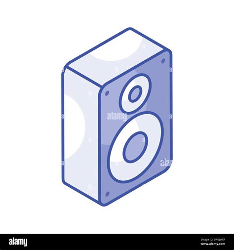 Amazing Icon Of Sound Speaker In Trendy Isometric Style Ready To Use