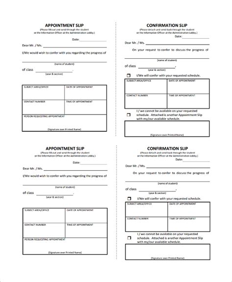 Free Printable Appointment Reminder Template Free Printable Calendar