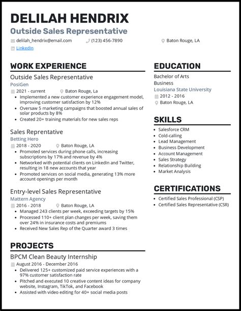 Sales Resume Examples That Landed Jobs In Sales Resume