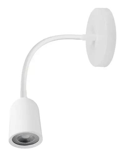 Arandela Flexivel Led 4w Branca Para Leitura Cabeceira Ali85