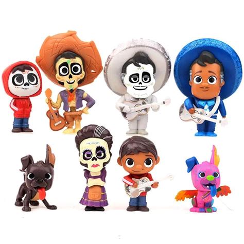 Buy Coco Movie Figures 8pcs Cake Topper Toys, Pixar Miguel Riveras ...