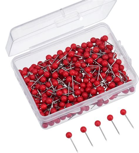 Amazon Map Tacks Push Pins Small Size 300 Packs Red 1 8 Inch