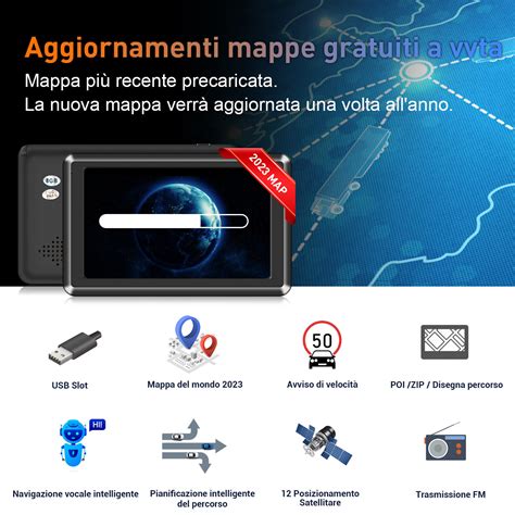 Iotwe Navigatore Satellitare Auto Camion Pollici Gps Navigatore