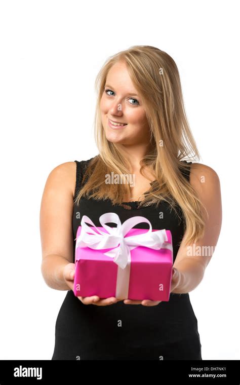 Femme blonde joyeux anniversaire Banque de photographies et dimages à haute résolution Alamy