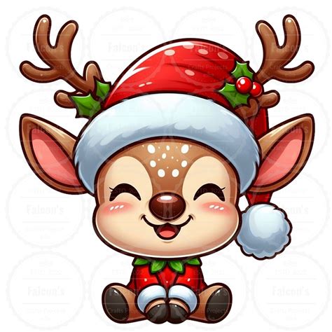 Cute Reindeer PNG, Christmas, Christmas Reindeer PNG, Digital Download ...