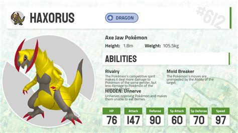 0612 Haxorus Pokecharms PokéDex